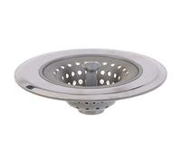 JE CHERCHE UNE IDEE Filtro Lavello in Silicone e Inox Antiresidui Grigio | Silicone e inox, filtro per lavello, 11x11x4 cm, sistema di scarico integrato, trattiene i residui, cucina, grigio