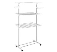 JE CHERCHE UNE IDEE Portabiancheria con 3 Ripiani, 80 cm x 59 cm x 165 cm, Bianco