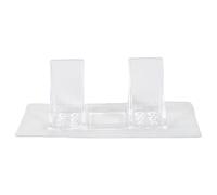 JE CHERCHE UNE IDEE Set 2 Ganci Mensola Adesivi 15 kg Trasparente | Set 2 ganci per mensola, autoadesivi, installazione rapida, design discreto, casa, trasparente