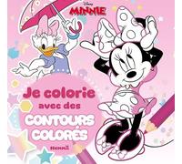 Je colorie avec des contours colorés Disney Minnie