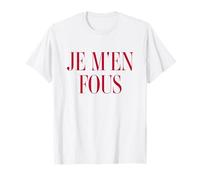Je M'en Fous divertente slogan francese con carino stile retrò Maglietta