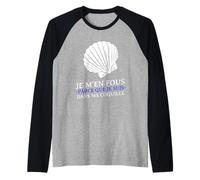 Je m'en fous parce Que Je Suis Dans ma Coquille timide Maglia con Maniche Raglan