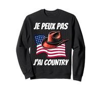Je Peux PAS J'Ai Danse Country | Drapeau USA Chapeau Cowboy Felpa