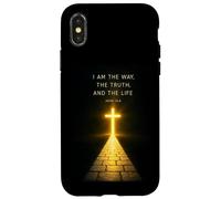 Je suis le chemin, la vérité et la vie puissante Jean 146 Custodia per iPhone X/XS