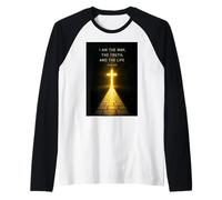 Je Suis Le chemin, la vérité et la Vie puissante Jean 146 Maglia con Maniche Raglan