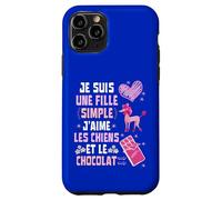 Je Suis Une Fille Simple J'aime les Chiens et le Chocolat Custodia per iPhone 11 Pro