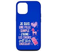 Je Suis Une Fille Simple J'aime les Chiens et le Chocolat Custodia per iPhone 12/12 Pro