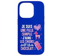 Je Suis Une Fille Simple J'aime les Chiens et le Chocolat Custodia per iPhone 14 Pro