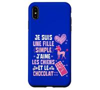 Je Suis Une Fille Simple J'aime les Chiens et le Chocolat Custodia per iPhone XS Max