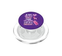 Je Suis Une Fille Simple J'aime les Chiens et le Chocolat PopSockets PopGrip per MagSafe
