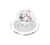 Je T'aime Paris Romantic Café con bicicletta Torre Eiffel PopSockets PopGrip per MagSafe