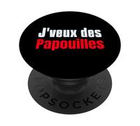 Je Veux Des Papouilles Humor Drôle PopSockets PopGrip Adesivo