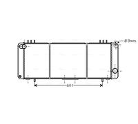 JE2016 AVA QUALITY COOLING Radiatore, Raffreddamento motore per JEEP