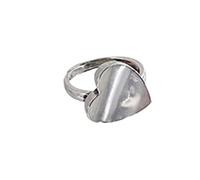Jea.Angel Argento 925 Anelli Aperti per Le Donne alla Moda Irregolare Superficie Liscia Amore Geometria A Forma di Cuore Accessori del Partito dei Monili