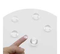 Jeada 5 lenti in vetro ottico da 22 mm, piatto-convesse senza bordo di messa a fuoco, lente convessa a LED per torcia a LED, trasparente, (Φ22 mm x H 5,7 x F30)