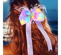 JEAIRTS Fermaglio per capelli a forma di stella marina con fiocco e piume, accessorio per capelli da donna (2 rosa)