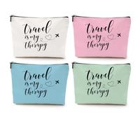 jealance Regali di viaggio per le donne Borsa per il trucco essenziale da viaggio Borsa cosmetica Regalo per le vacanze di volo per ragazze ragazze viaggio fine settimana Natale, 4PSC Travel Therapy