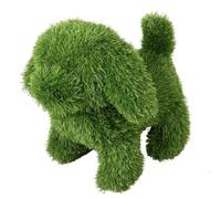 Jeamis Innovative opere d'arte figurine in erba artificiale coniglio orso cane animale giardino decorazione erba decorazione cane cane 35 cm