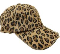 Jeamis Leopard - Cappellino da baseball, stile vintage, unisex, cachi, Taglia unica