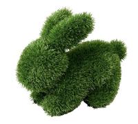 Jeamis Opere d'arte innovative in erba sintetica Sculture di coniglio, orso e cane per decorazione da giardino (Coniglio, 50 cm)