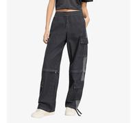 adidas Jeans Flare MID RISE 2-IN-1 DENIM PANT in Nero EU S