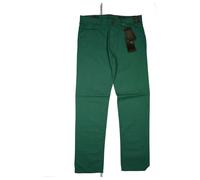 Jean Biani Pantaloni Uomo Slim Fit Chino Premium Cotone 52 W33 L32 Verde Nuovo