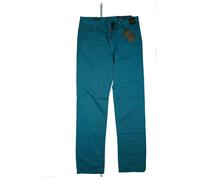 Jean Biani Uomo Pantaloni Chino Slim Fit Premium Cotone 50 W33 L32 Benzina Nuovo