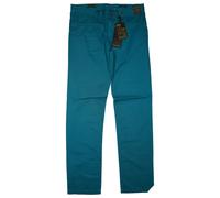 Jean Biani Uomo Pantaloni Chino Slim Fit Premium Cotone 50 W33 L32 Turchese Neu