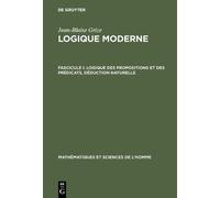 Jean-Blaise Gri Logique moderne, Fascicule I, Logique des pro (Copertina rigida)