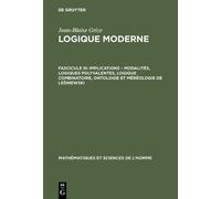 Jean-Blaise Gri Logique moderne, Fascicule III, Implications (Copertina rigida)