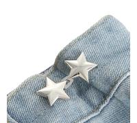 Jean Button Pins Regolabile Vita Fibbia Stella Pantalone Pin No Cucire Stella Stringere Vita Pulsante Pin Pulsante Istantaneo Per Pantaloni Jean Bottoni Pins, Argento