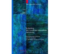Jean-Christophe Ver Rethinking the Coordinate-Subordinate Di (Copertina rigida)