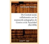 Jean-Jacques Ro Du Contrat Social, Collationnées Sur Les Manuscrits (Tascabile)
