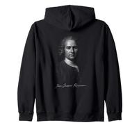 Jean-Jacques Rousseau Classical Philosopher Ritratto Felpa con Cappuccio