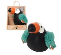Jean le Toucan - Sonaglio peluche Little Big Friends | Giocattolo di risveglio sensoriale con texture morbide, compagno di viaggio leggero per passeggino e seggiolino auto, lavabile in lavatrice