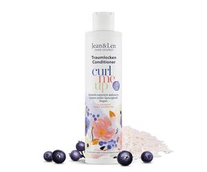 Jean & Len Balsamo riccioli di sogno acqua di riso e bacche di acai, per capelli ricci e mossi, combatte il crespo e dona morbidezza, balsamo per capelli, senza parabeni e siliconi, vegano, 300 ml