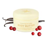 Jean & Len Body Butter Cranberry & Vanilla, fornisce alla pelle un'idratazione sufficiente, texture delicatamente fondente, formulazione vegana, senza parabeni e siliconi, 200 ml