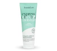 Jean & Len Body Lotion Express Refresh & Moisture, formula idratante con caffeina e burro di karité, assorbimento rapido, lozione corpo non grassa, senza siliconi, vegan, 250 ml