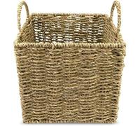 Jean & Len Cesto portaoggetti rettangolare in erba marina multiuso per asciugamani, cosmetici e altri utensili, soluzione decorativa e durevole, 22 x 22 x 26 cm