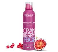Jean & Len Coccole doccia con mirtillo rosso e fico, sensazione morbida sulla pelle, profumo fruttato, tecnologia gel to-mousse, senza parabeni e siliconi, doccia vegana, 250 ml