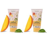 Jean & Len Crema mani e unghie Mango & Avocado, formula vegana con burro di karité e cacao, trattamento ricco, profumo fruttato di mango, cura delle mani vegana, senza parabeni e siliconi, 75 ml
