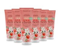 Jean & Len Crema-olio doccia alla ciliegia e olio di mandorla, vegana, 6 x | gel doccia nutriente con olio di mandorle, estratti di fiori di ciliegio e bacche di acai, pH ideale per la pelle, per una