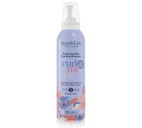 Jean & Len Curling Mousse, per ricci definiti ed elastici, disciplina il crespo, con Vitamin E e pantenolo, adatta al metodo Curly Girl, vegana, 200 ml