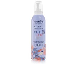 Jean & Len Curling Mousse, per ricci definiti ed elastici, disciplina il crespo, con Vitamin E e pantenolo, adatta al metodo Curly Girl, vegana, 200 ml