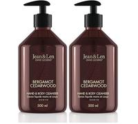Jean & Len Detergente Corpo e Mani Bergamot & Cedarwood, per una pulizia profumata, fragranza fresca e mediterranea, vegano, 500 ml (Confezione da 2)