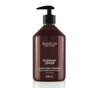 Jean & Len Hand & Body Cleanser Rosemary & Ginger for a Fragrant Cleaning Experience, Body & Hand Soap in a High-Quality Bottle, Invigorating Fresh Fragrance, Vegan, 500 ml