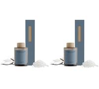 Jean & Len Diffusore Profumato Sea Salt & Coconut, profumatore con bastoncini di rattan, dura 6 settimane, fragranza esotica e sensuale, vegano, 100 ml (Confezione da 2)