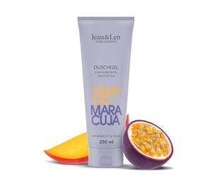Jean & Len Gel doccia Mango e Frutto della Passione, pH ideale per la pelle, arricchito con estratto di mango e frutto della passione, vegano, senza parabeni e siliconi, 250 ml