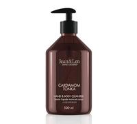 Jean & Len Hand & Body Cleanser Cardamom & Tonka for a Fragrant Cleansing Experience, Body & Hand Soap in a High Quality Bottle, Exotic Spicy Fragrance, Vegan, 500 ml