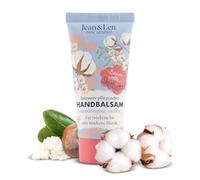 Jean&Len Handbalsam Baumwolle & Sheabutter, balsamo mani per pelli da secche a molto secche, nutre in profondità e delicatamente, senza parabeni e siliconi, vegano, in piccolo formato da 20 ml